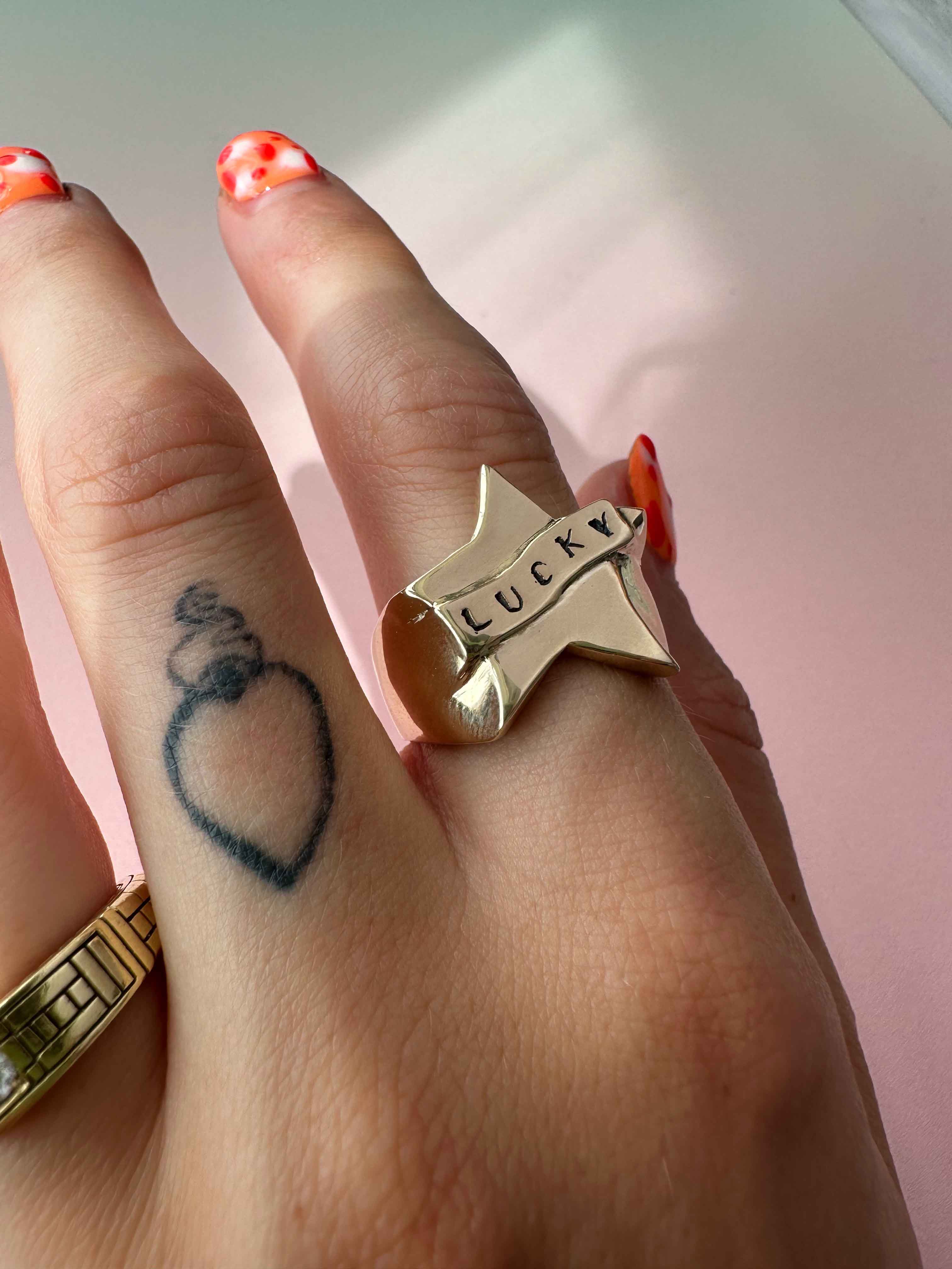 9ct Eco Gold Lucky Star Ring - Image 3