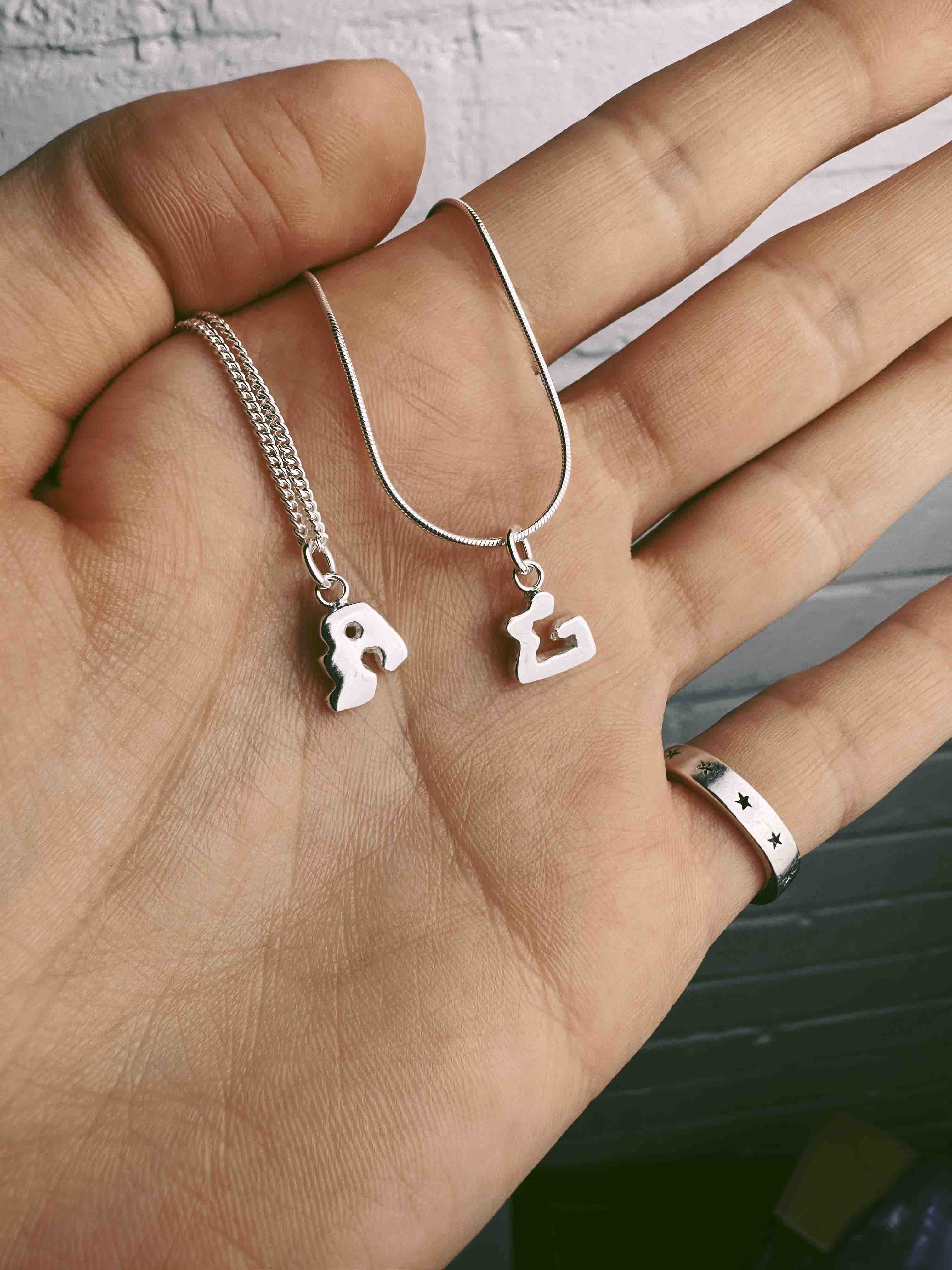 Alphabet and Number Charm Necklace - Image 5