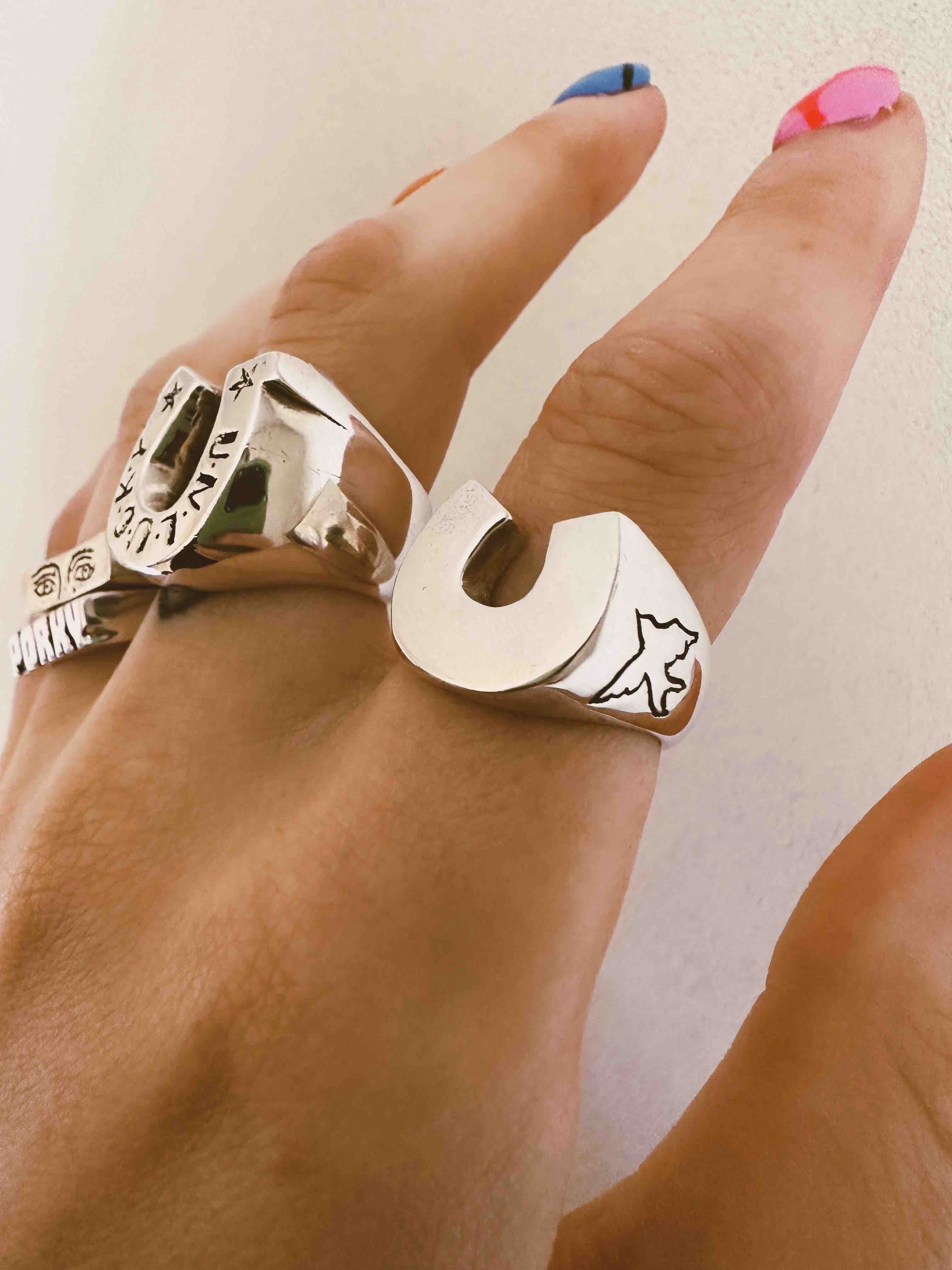 Bird Horseshoe Ring - Image 3