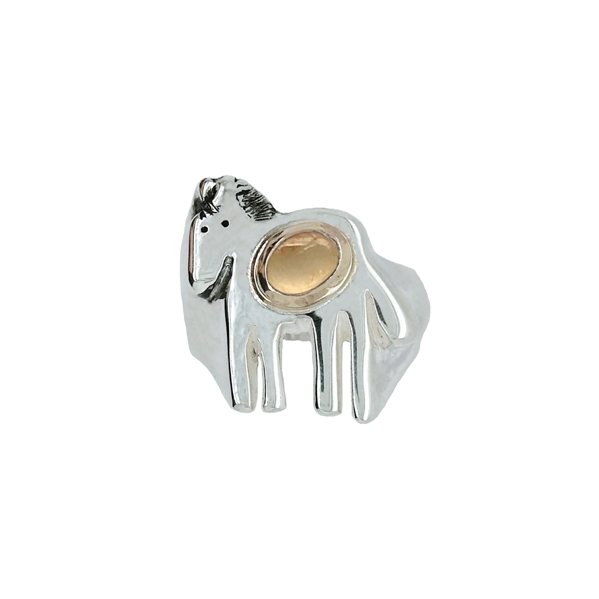 Carnelian Horsey Signet Ring