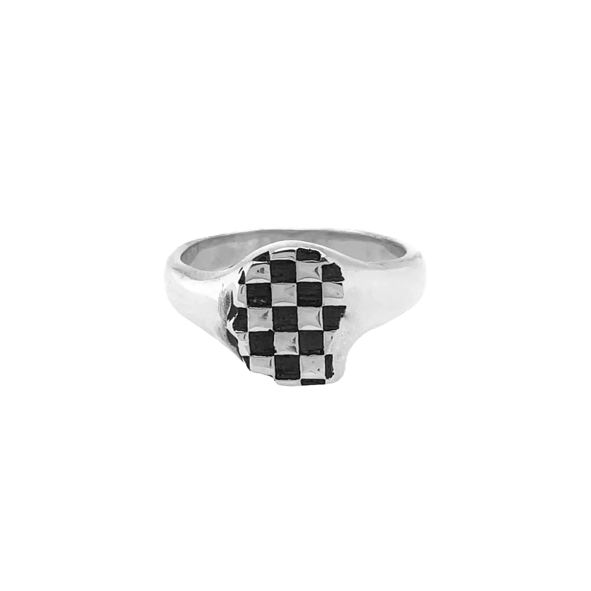 Chequered Head Ring