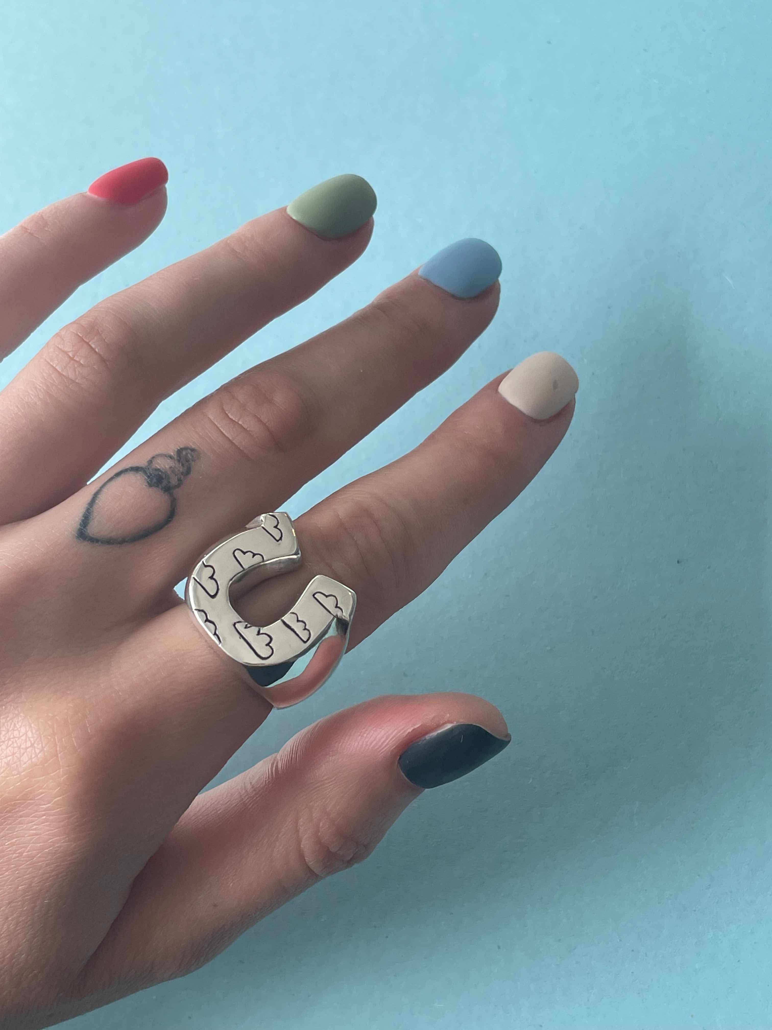 Cloud Horseshoe Ring - Image 3