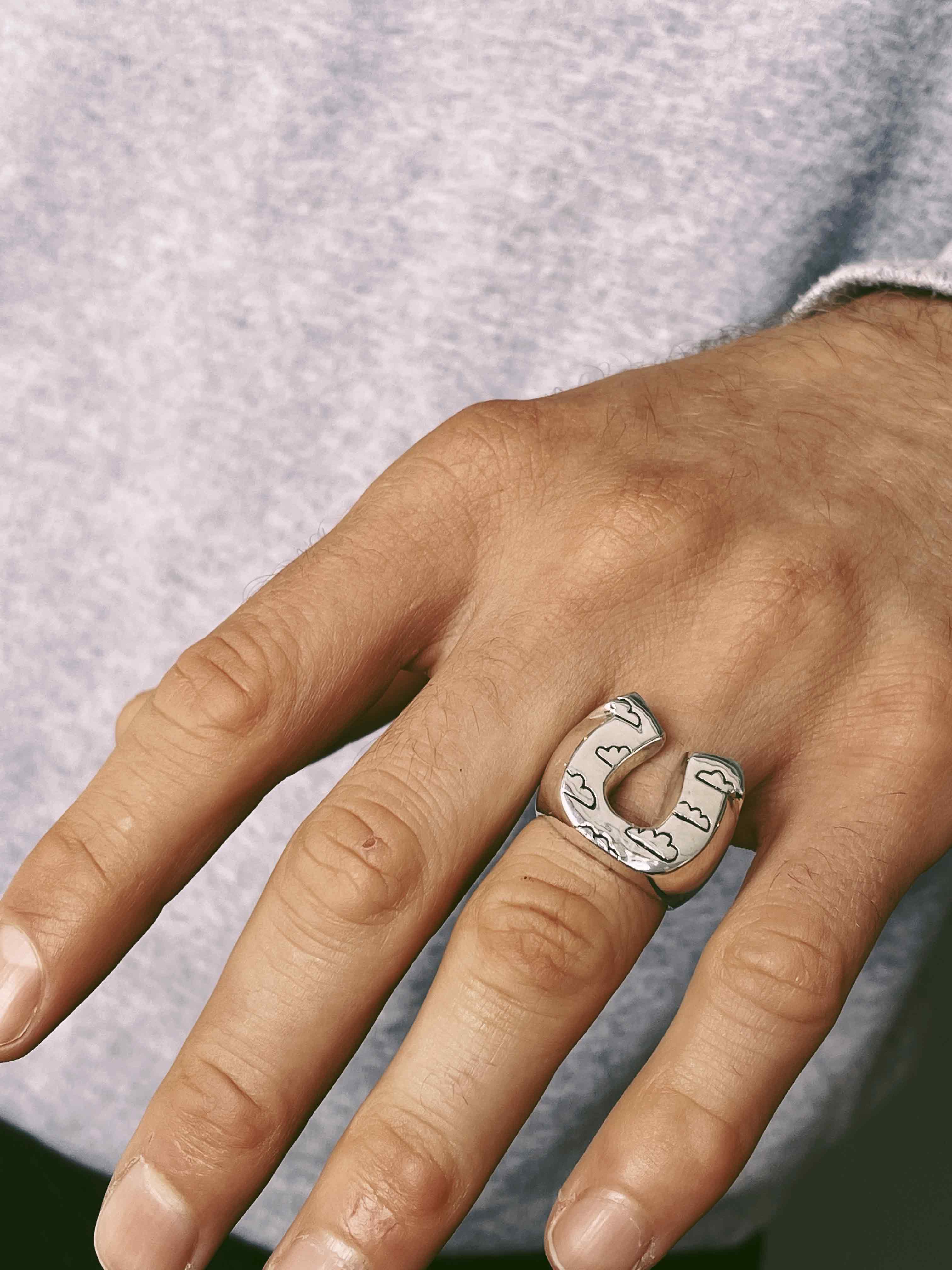 Cloud Horseshoe Ring - Image 4