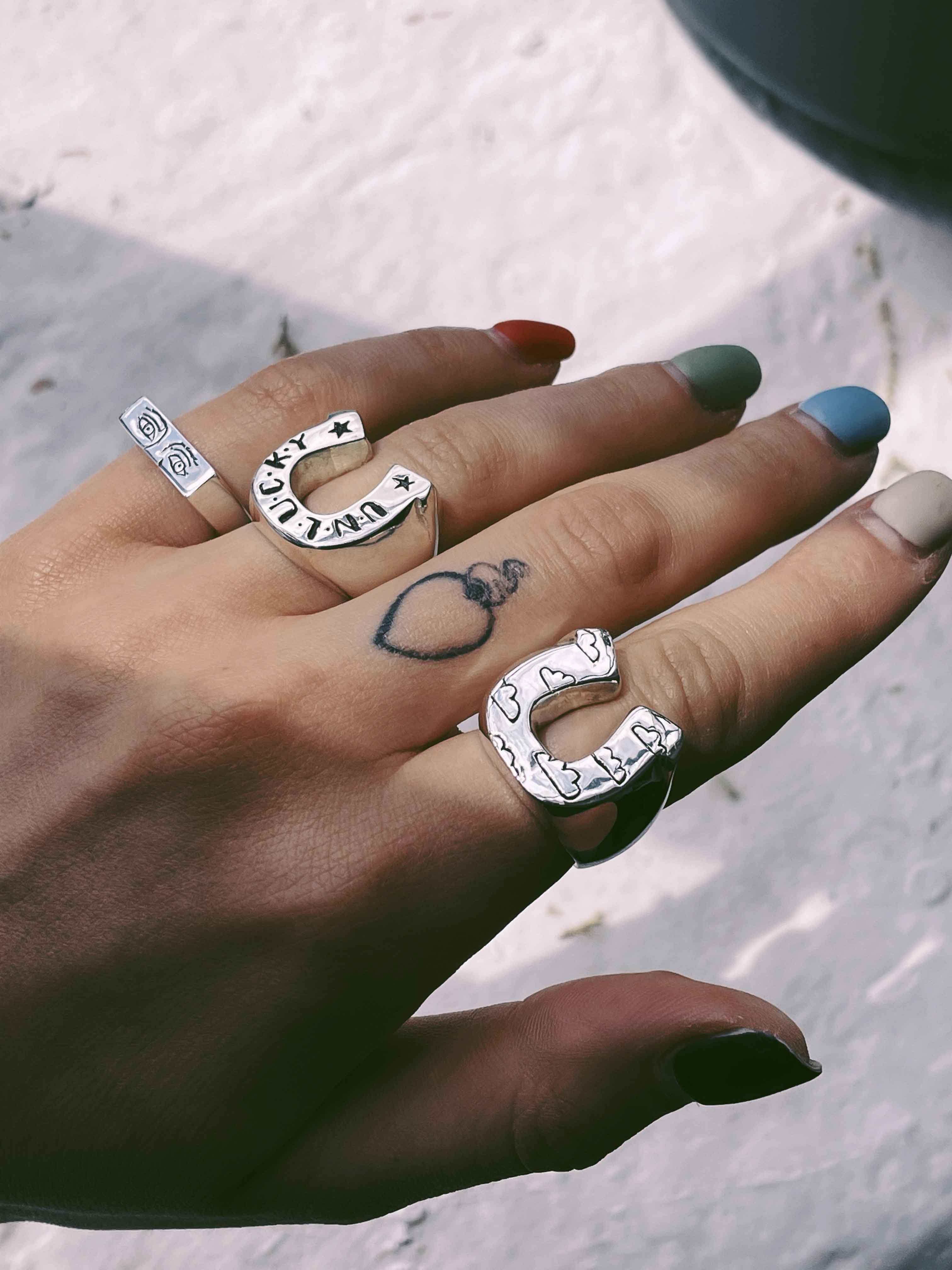 Cloud Horseshoe Ring - Image 6