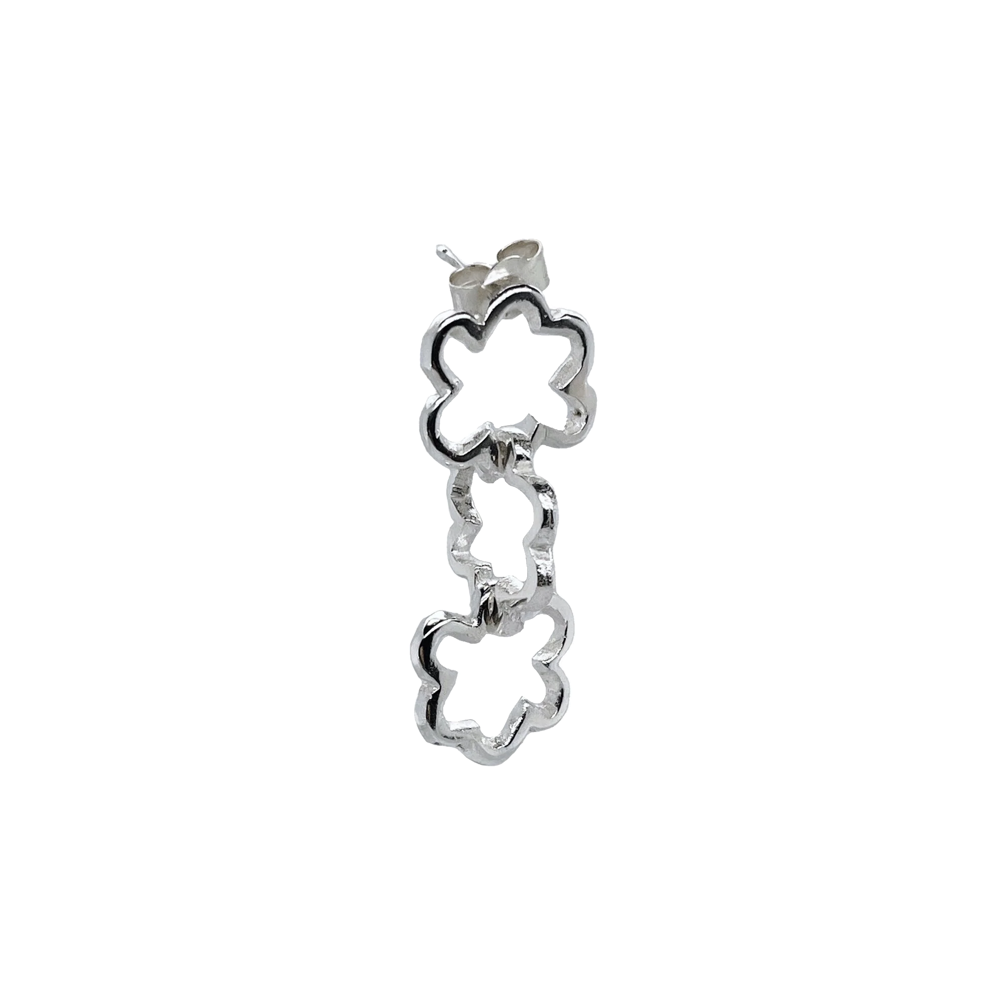 Flower Chain Stud Earrings - Image 4