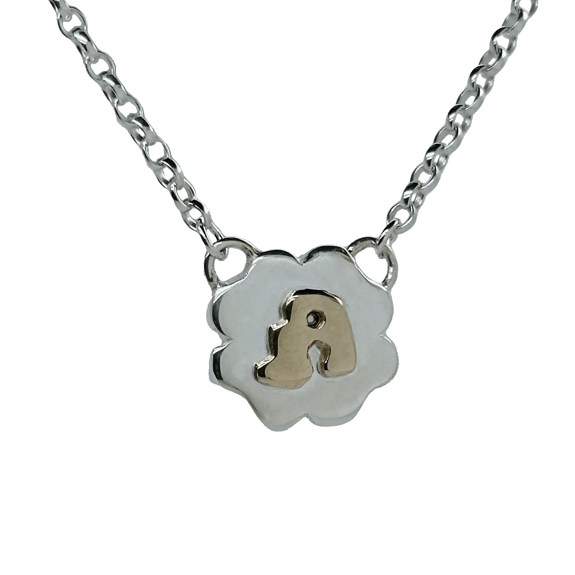 Initial Necklace with Brass Initial