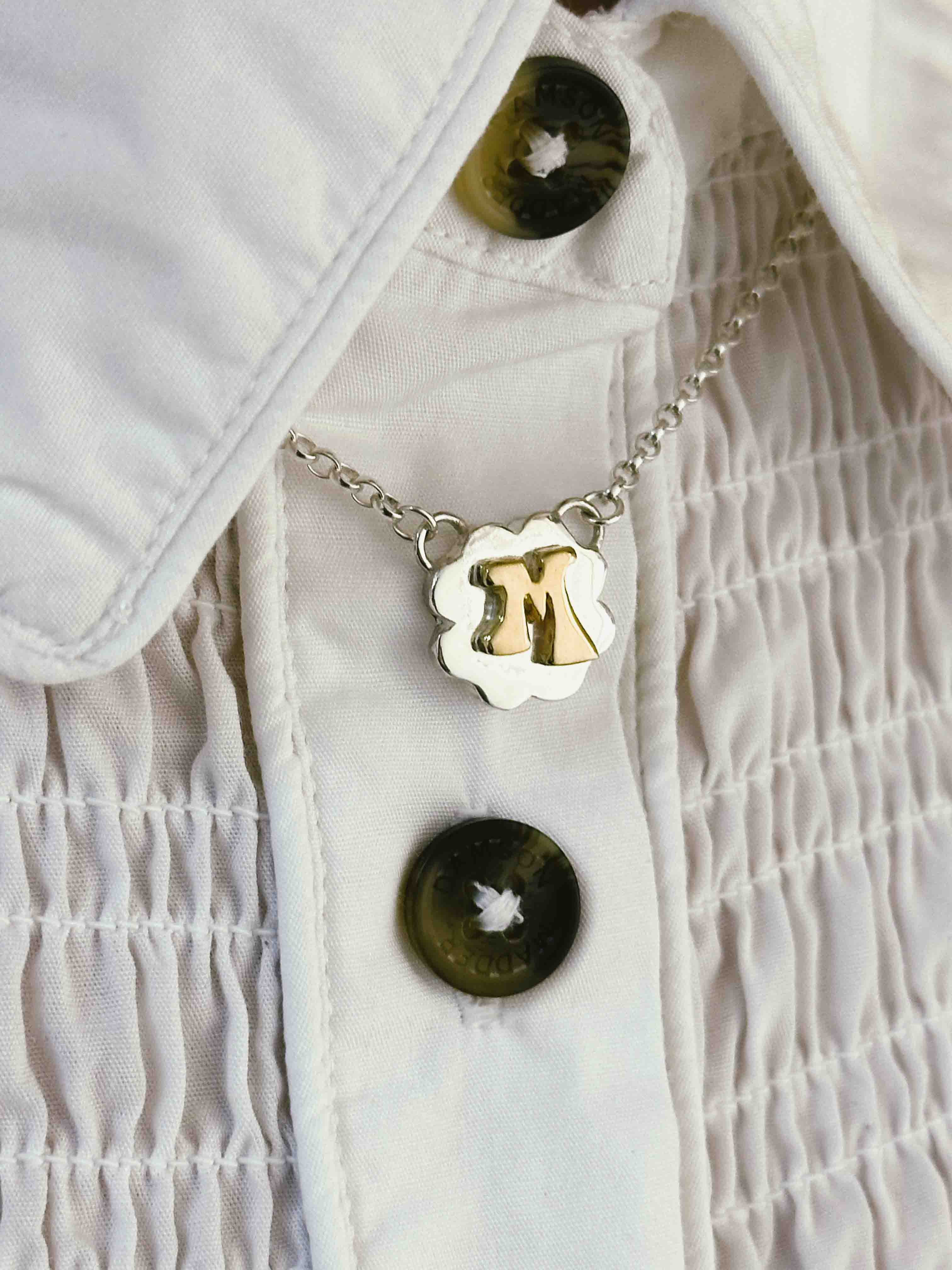 Initial Necklace with Brass Initial - Image 2