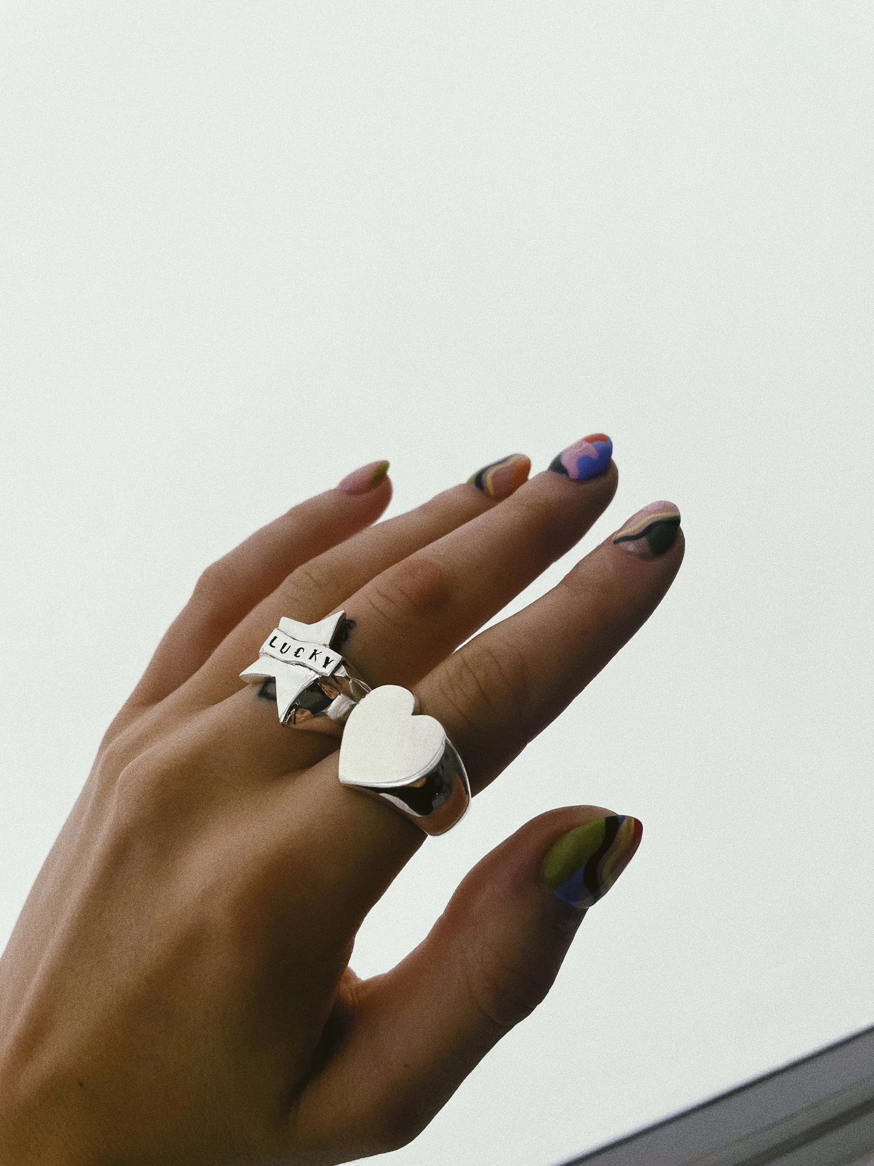 Large Blank Chubby Heart Ring - Image 3