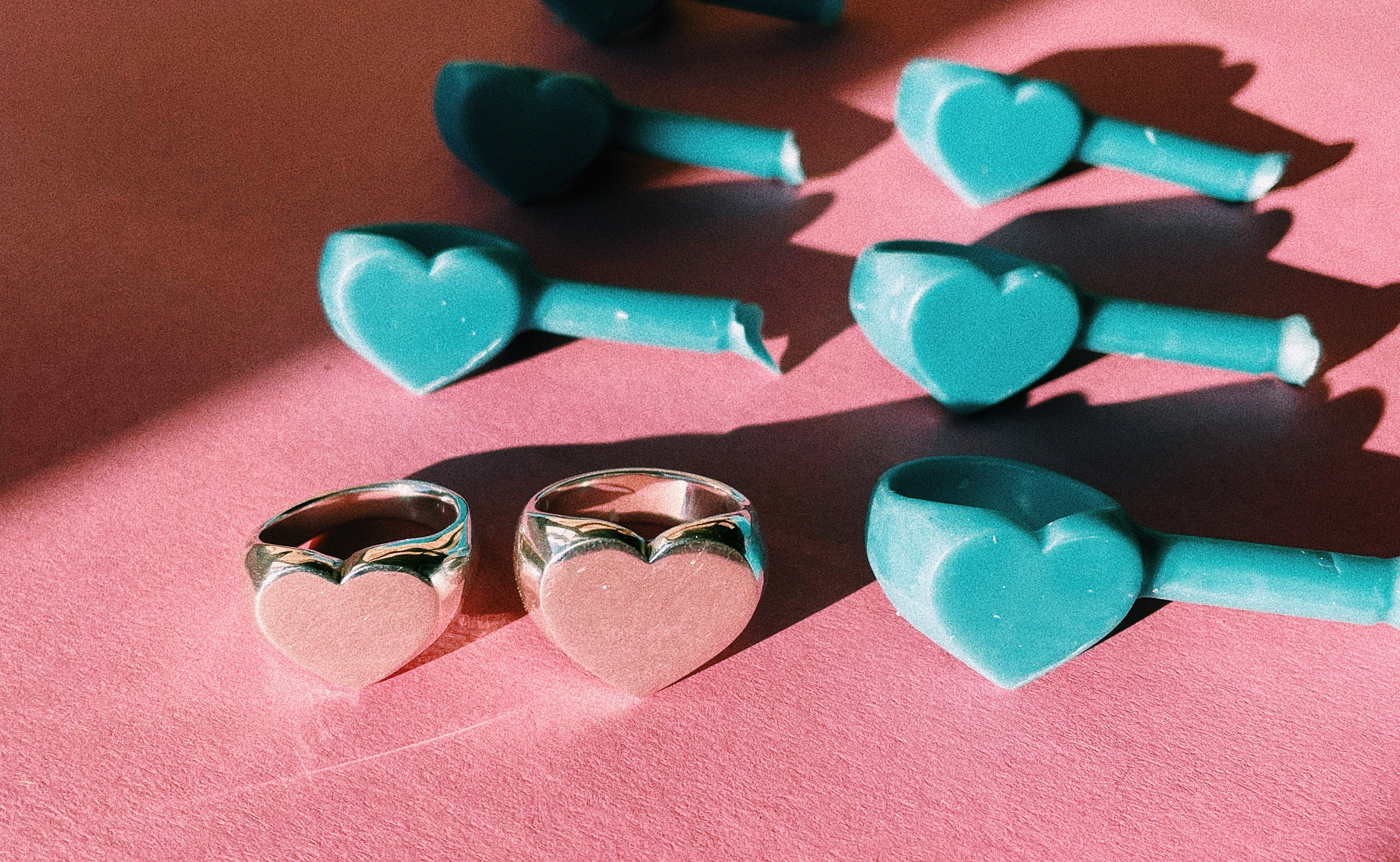 Large Blank Chubby Heart Ring - Image 6