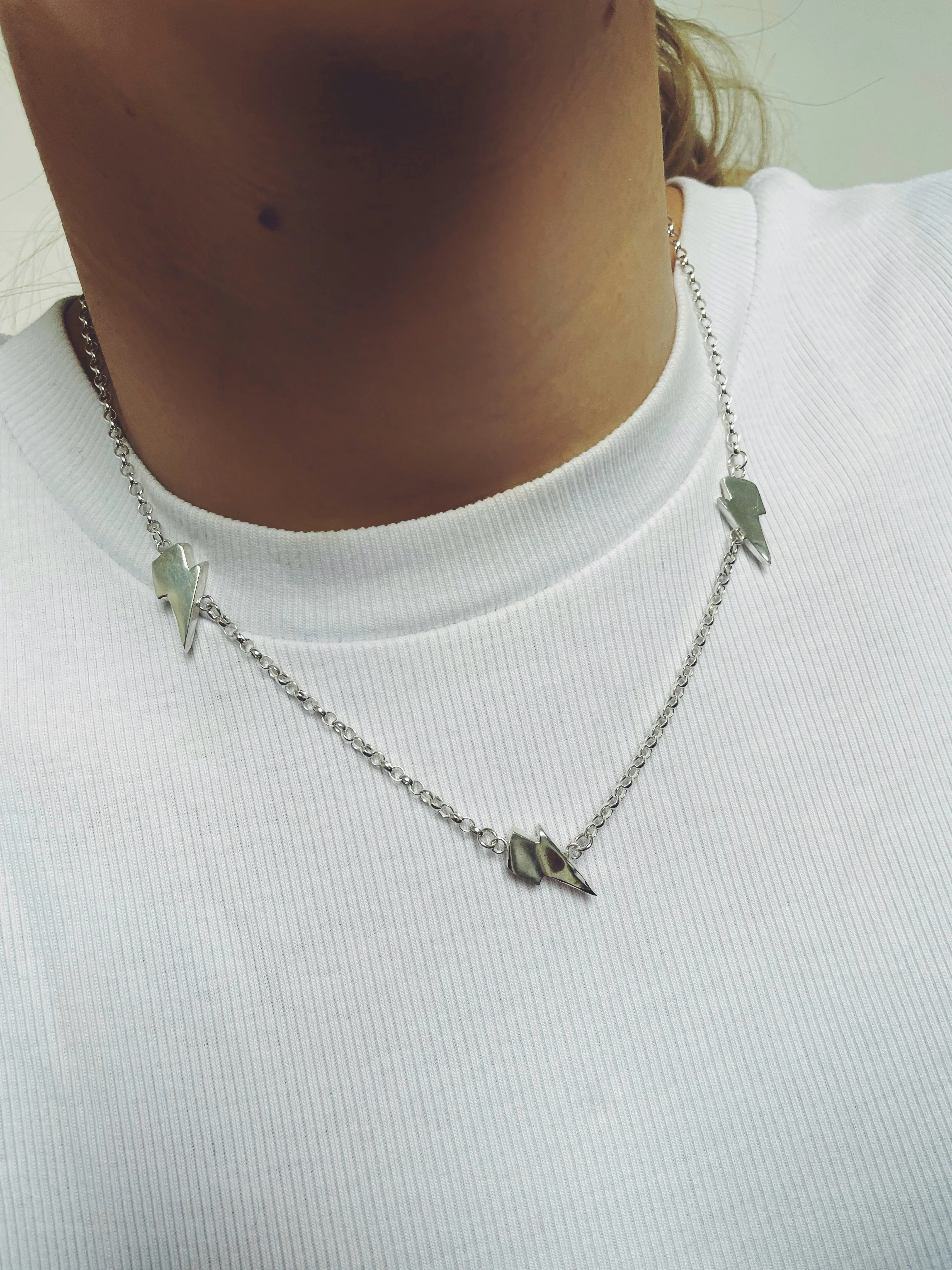 Lightning Bolt Chain Necklace - Image 3