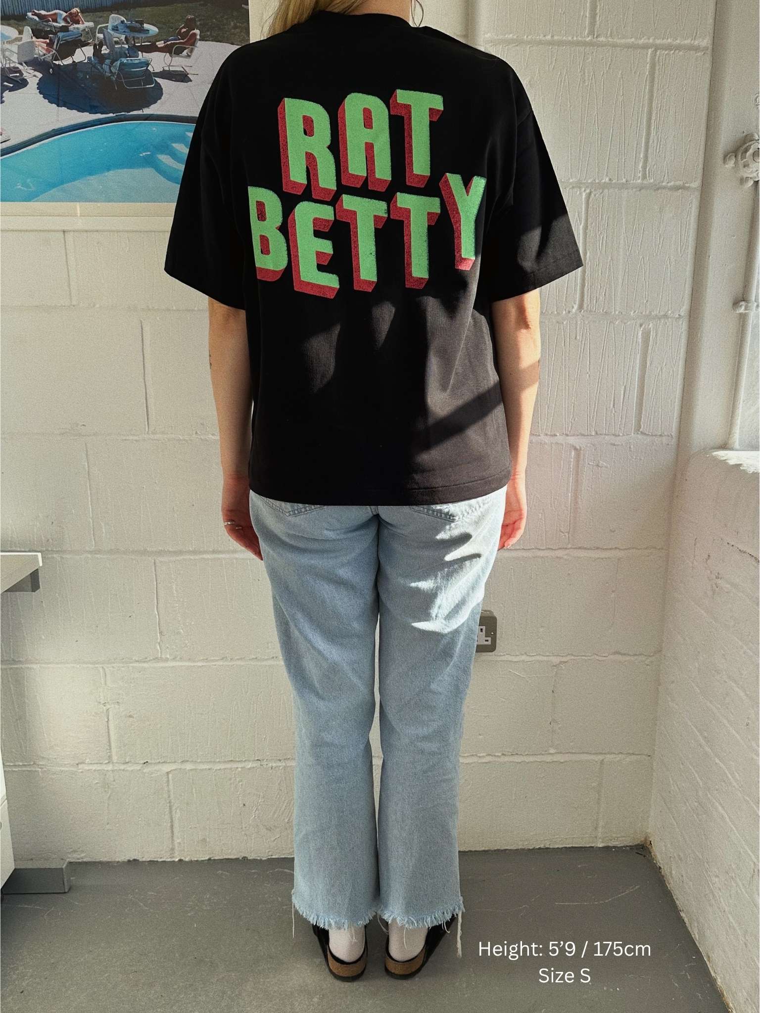 Rat Betty Organic Cotton Tee in Black - Image 4
