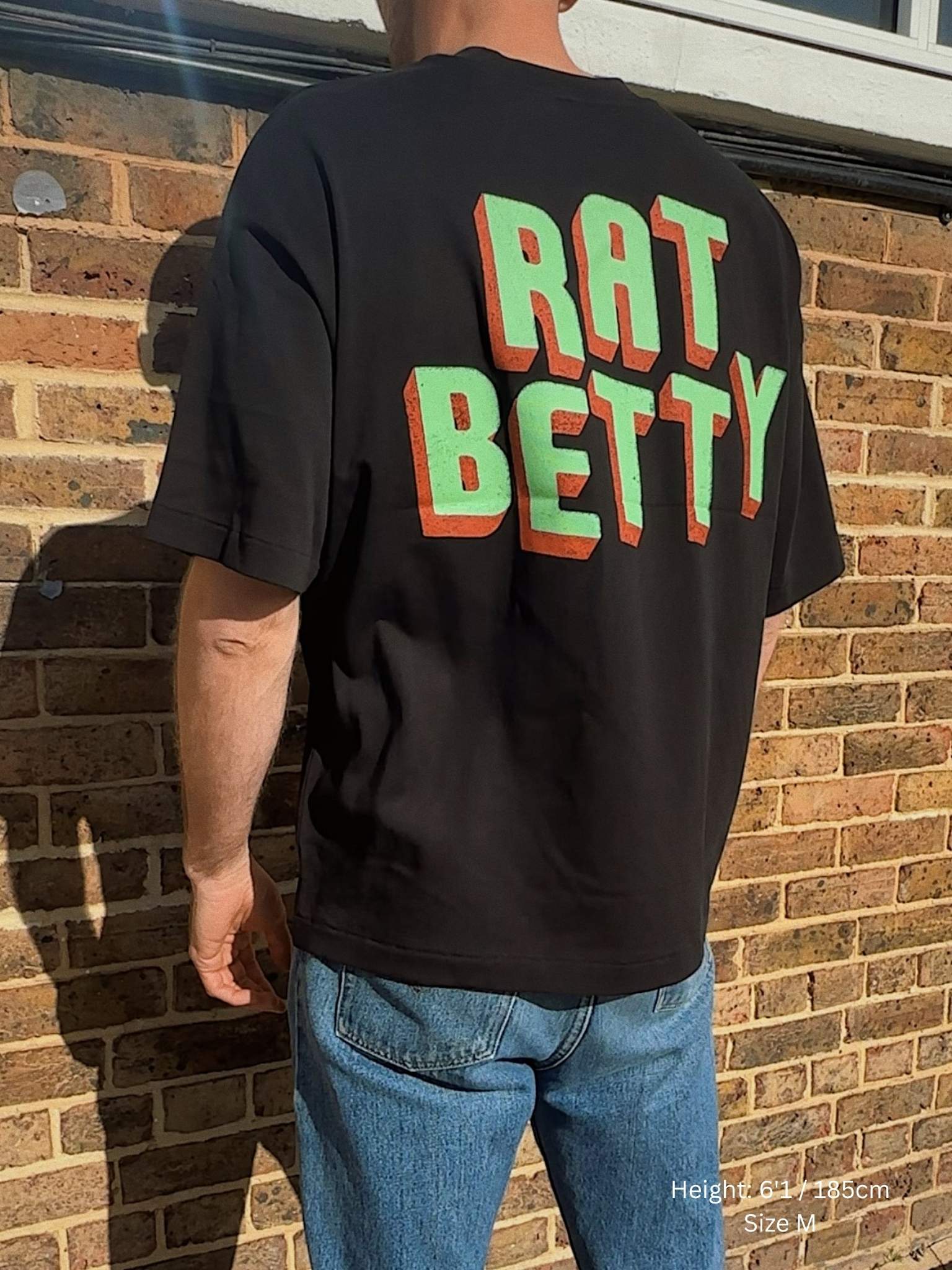 Rat Betty Organic Cotton Tee in Black - Image 5
