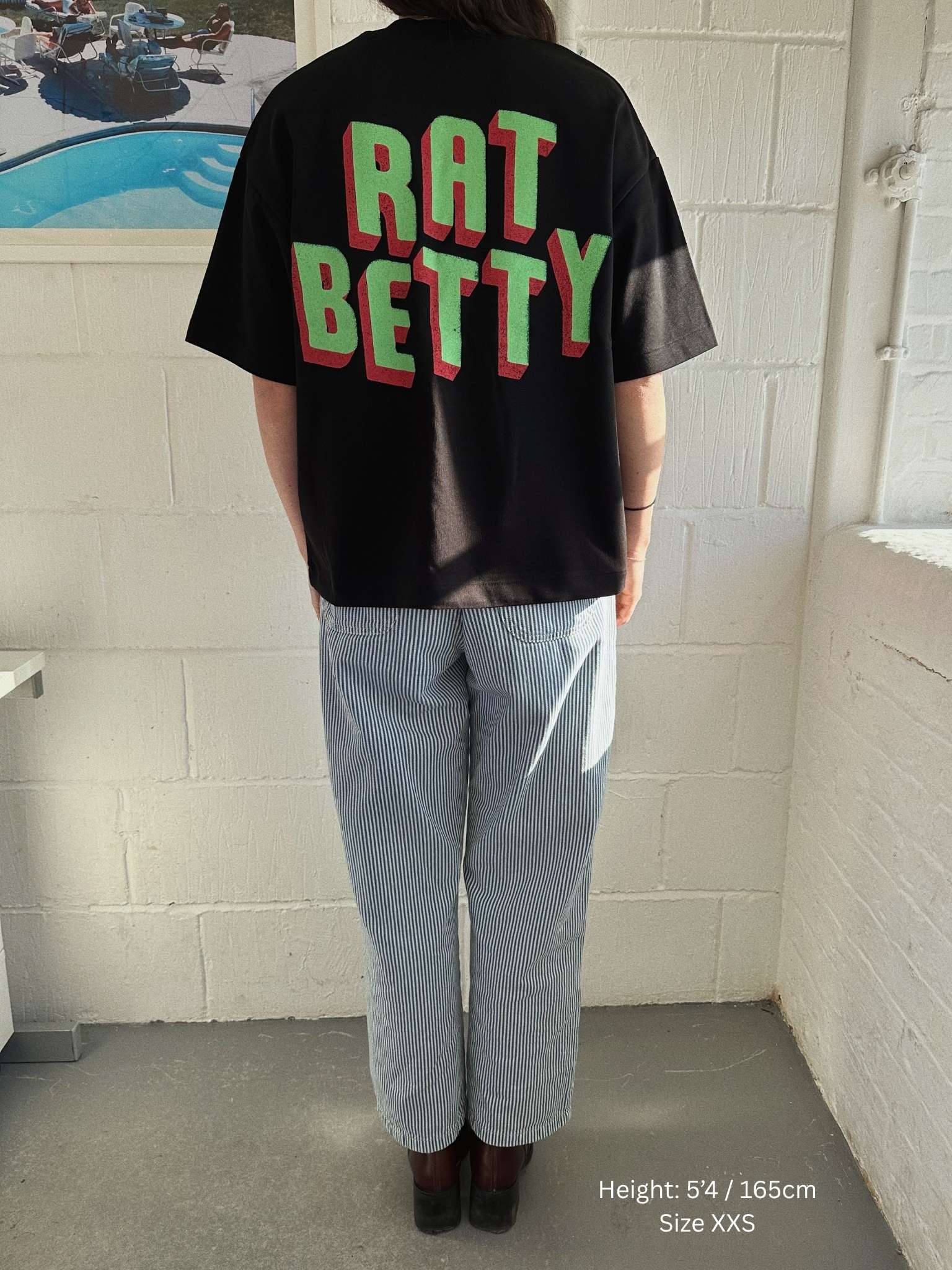 Rat Betty Organic Cotton Tee in Black - Image 8
