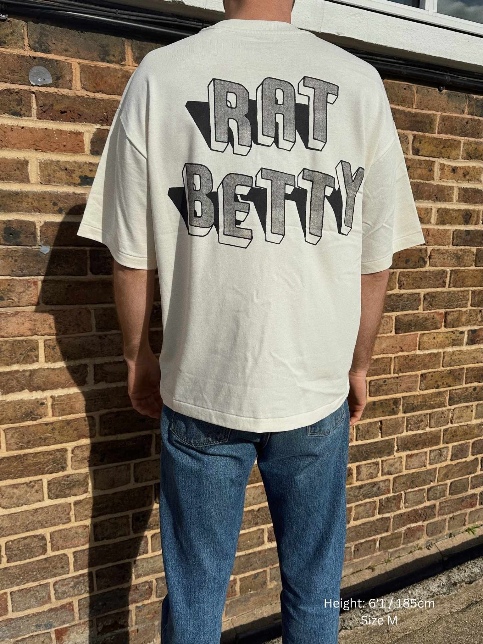 Rat Betty Organic Cotton Tee in Cream - Image 5