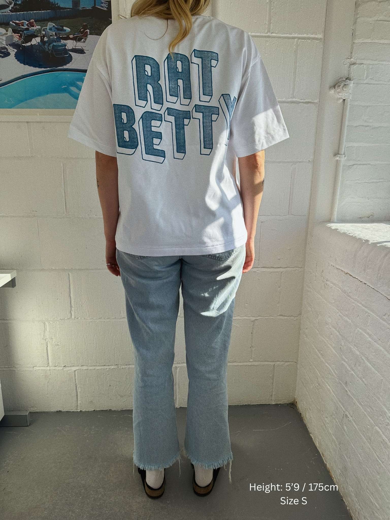 Rat Betty Organic Cotton Tee in White - Image 4