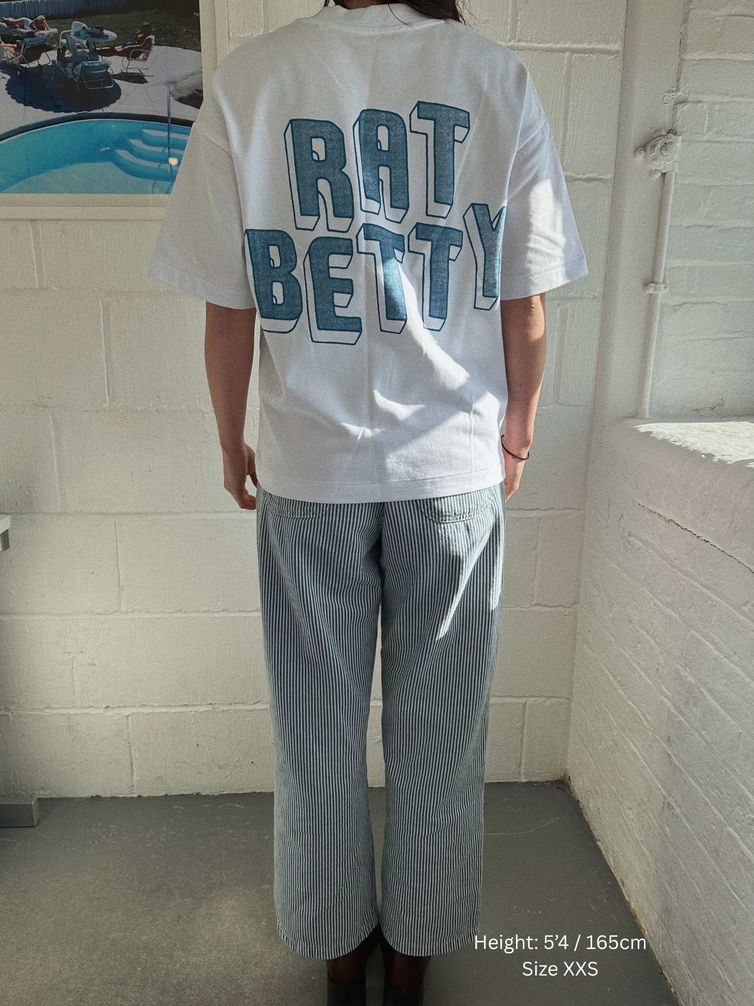 Rat Betty Organic Cotton Tee in White - Image 8