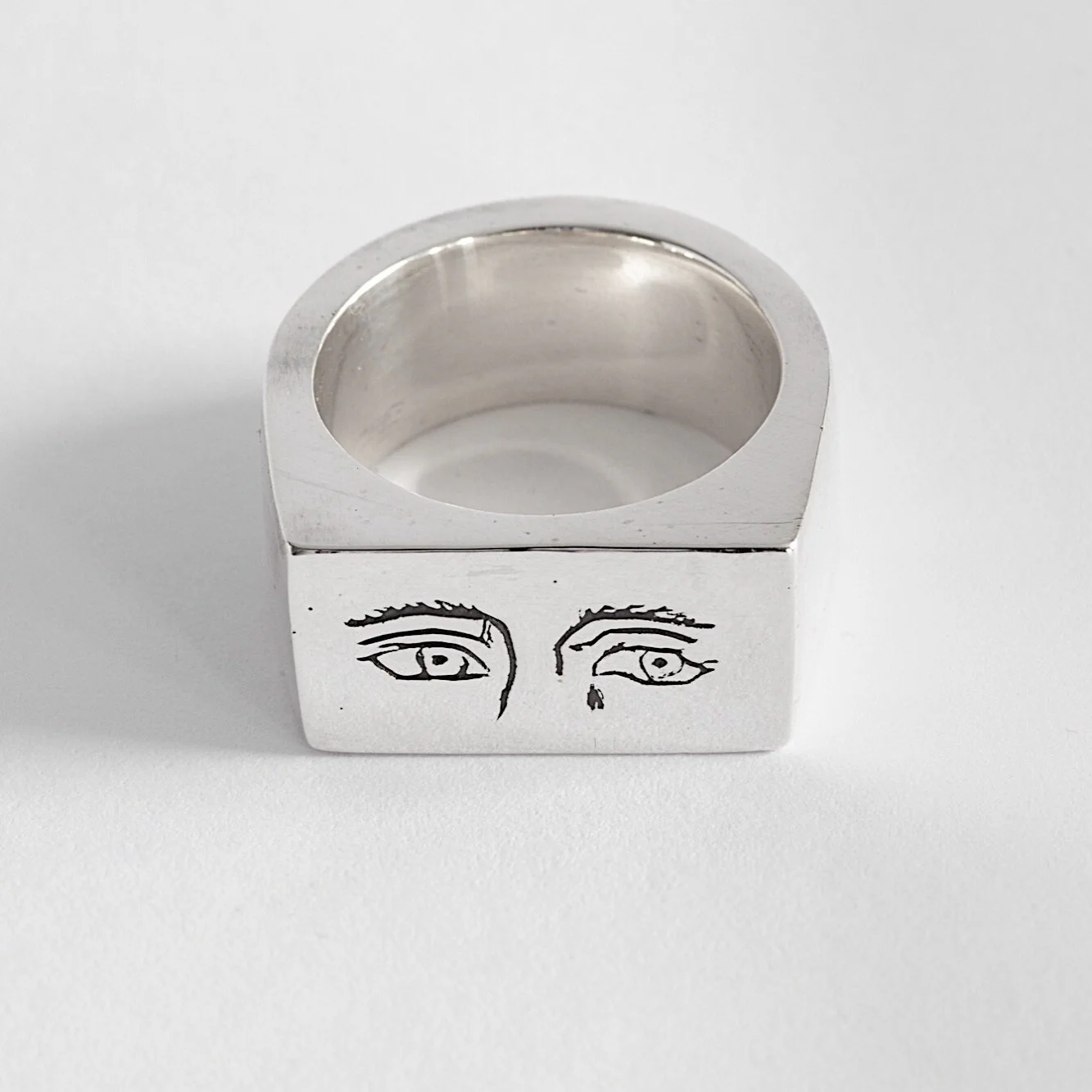 Sad Eyes Silver Ring - Image 5