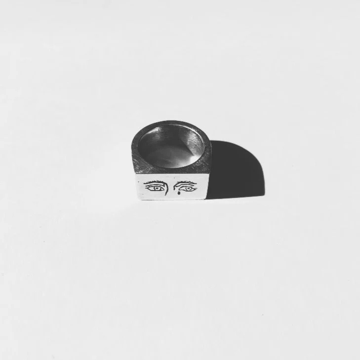 Sad Eyes Silver Ring - Image 6