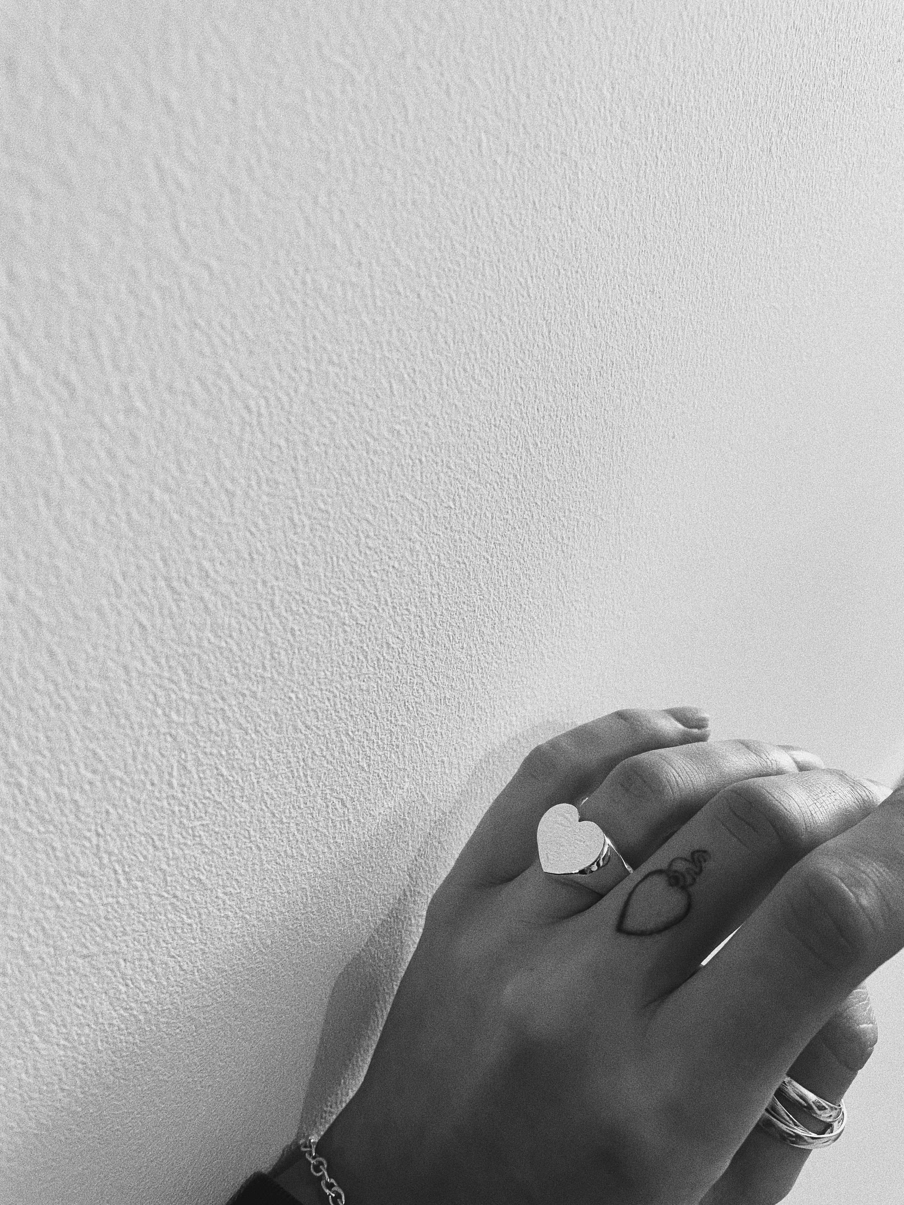 Small Blank Chubby Heart Ring - Image 3