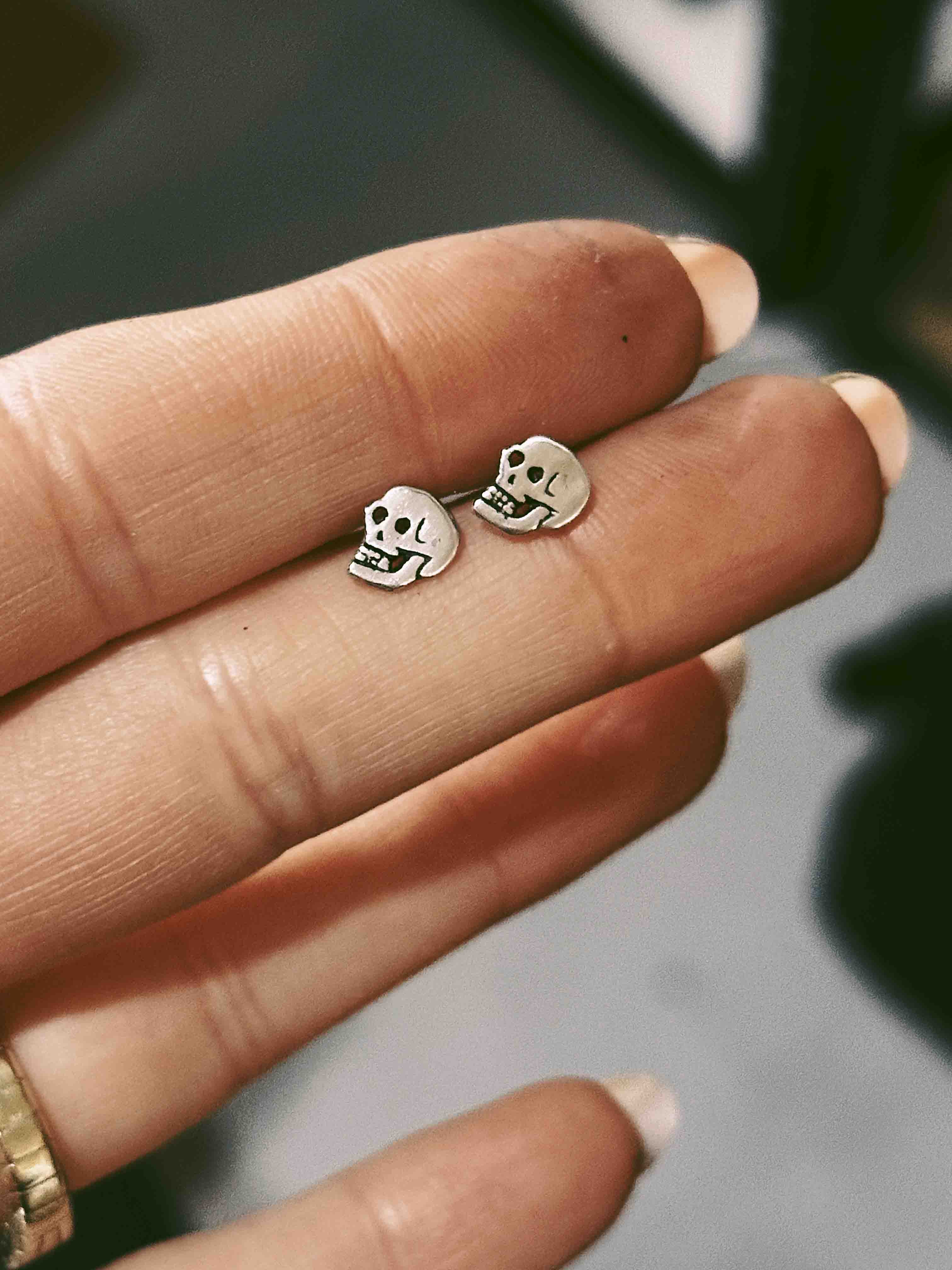 Teeny Tiny Nutter Skull Earrings - Image 4