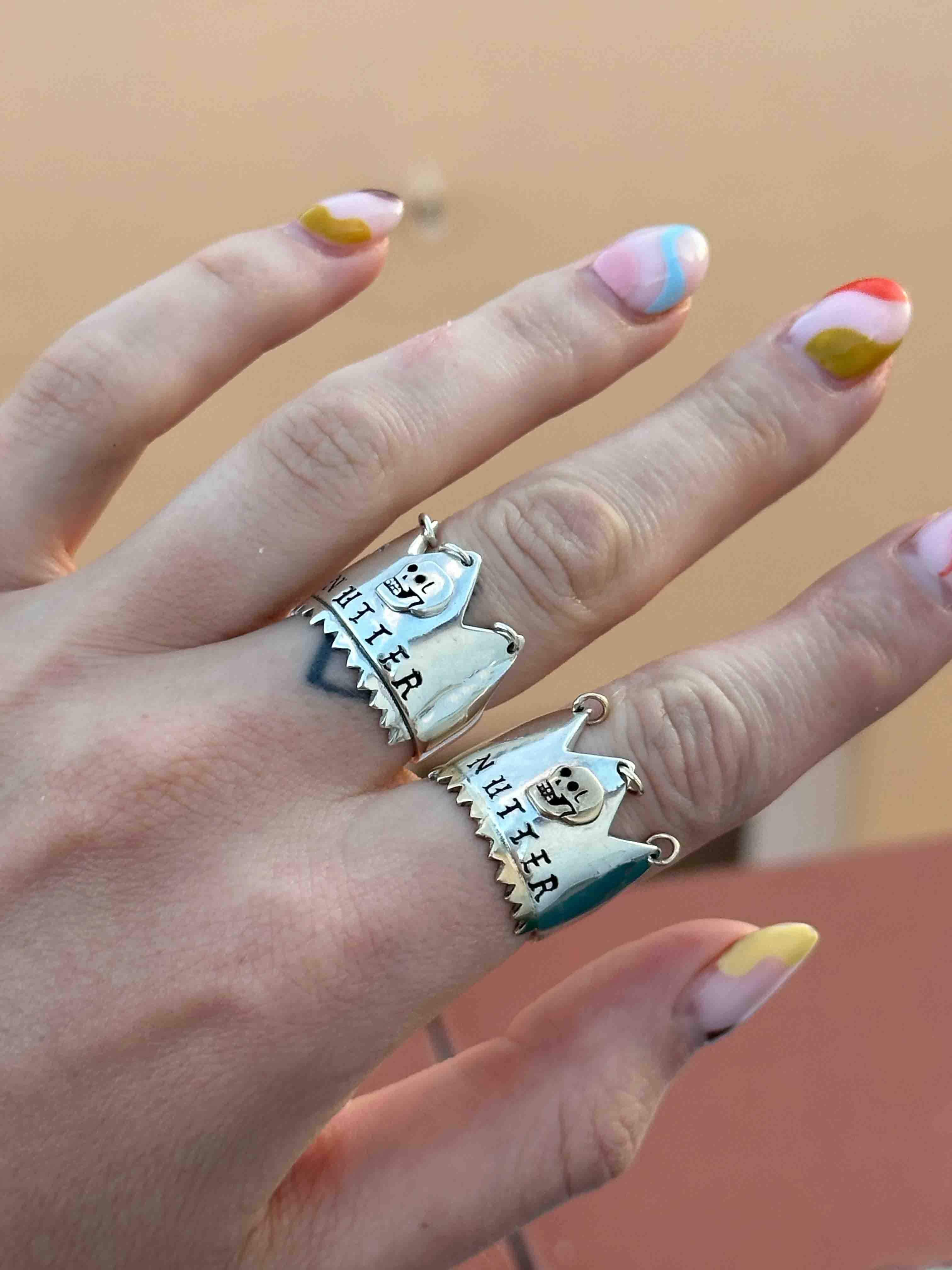 The Nutter Crown Ring in Sterling Silver with 9ct Gold Elements - Image 3