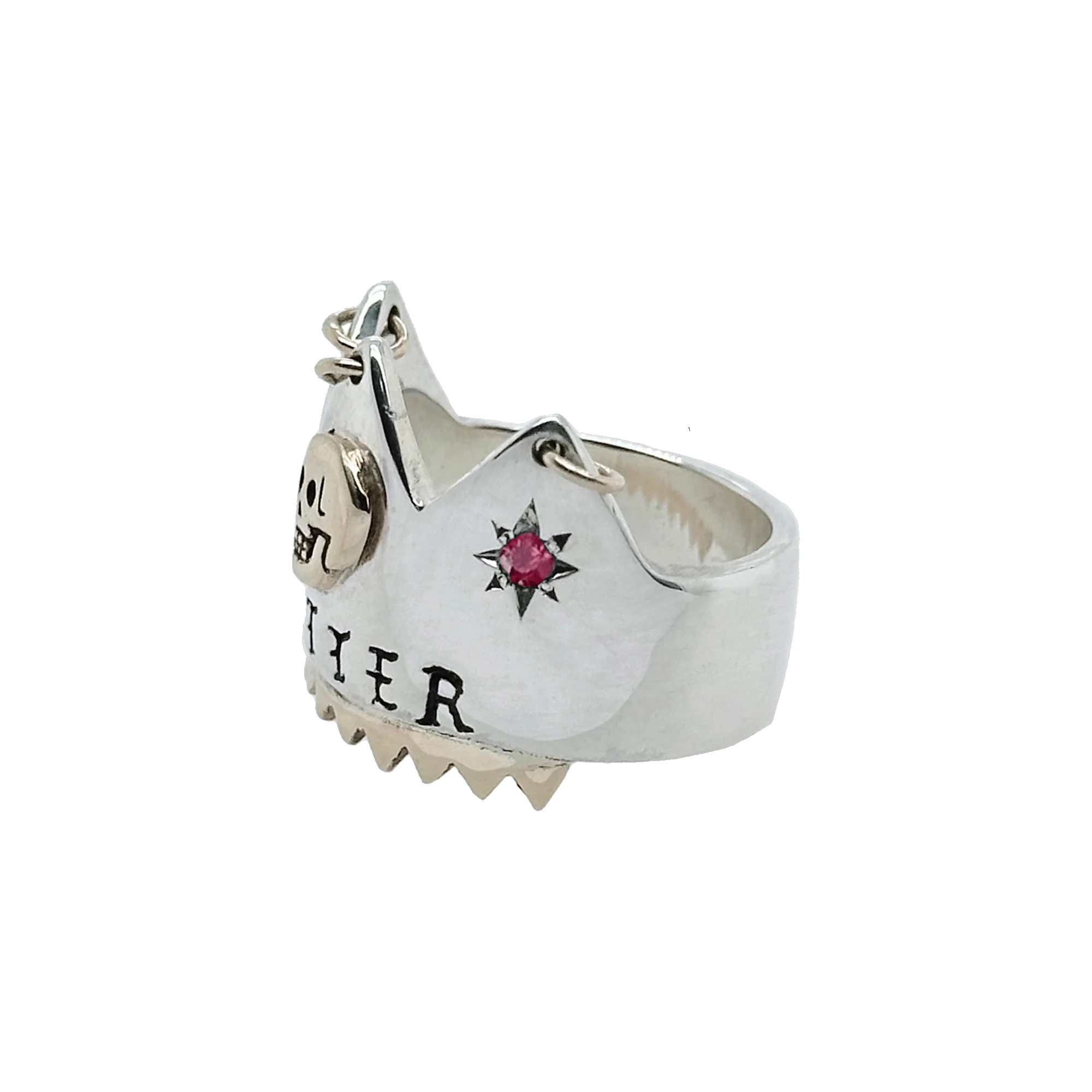 The Nutter Crown Ring with Rubies and Gold Elements - Image 2