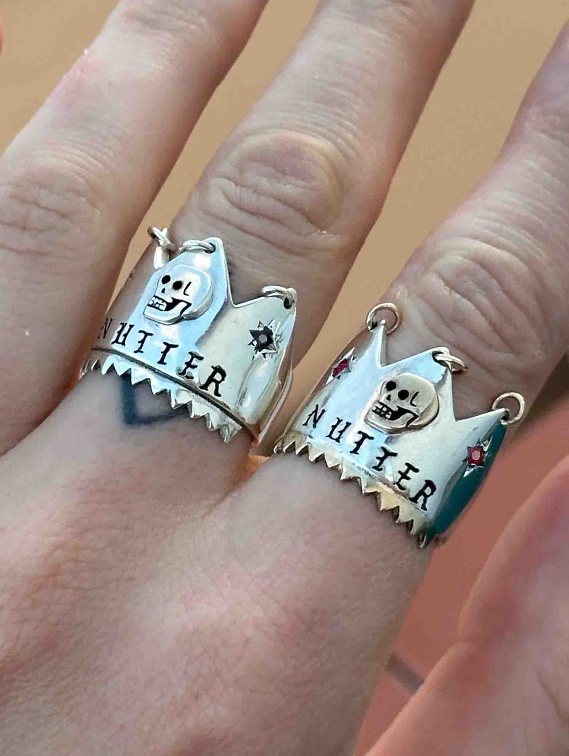 The Nutter Crown Ring in Sterling Silver with Sapphires - Image 3