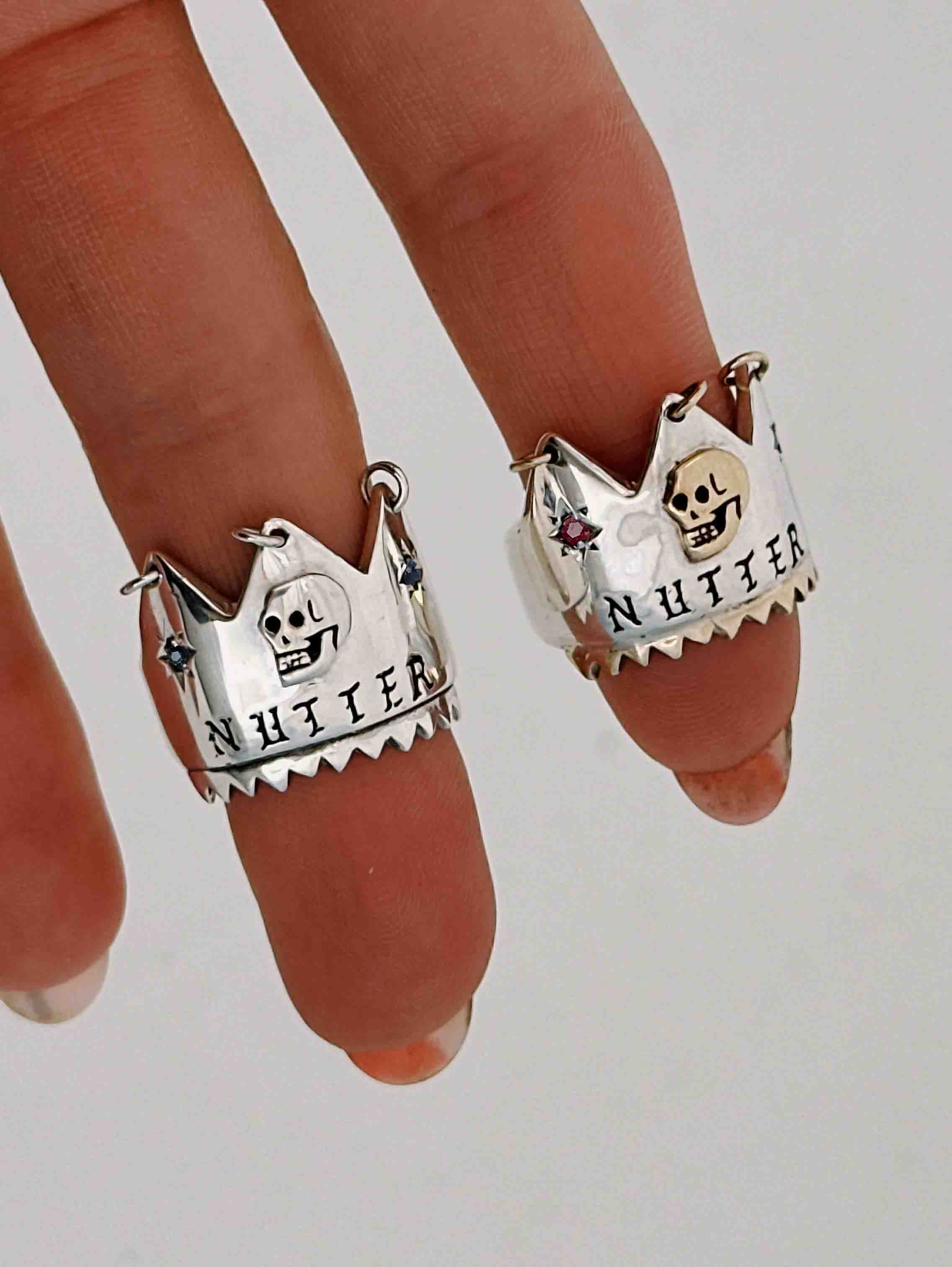The Nutter Crown Ring in Sterling Silver with Sapphires - Image 4