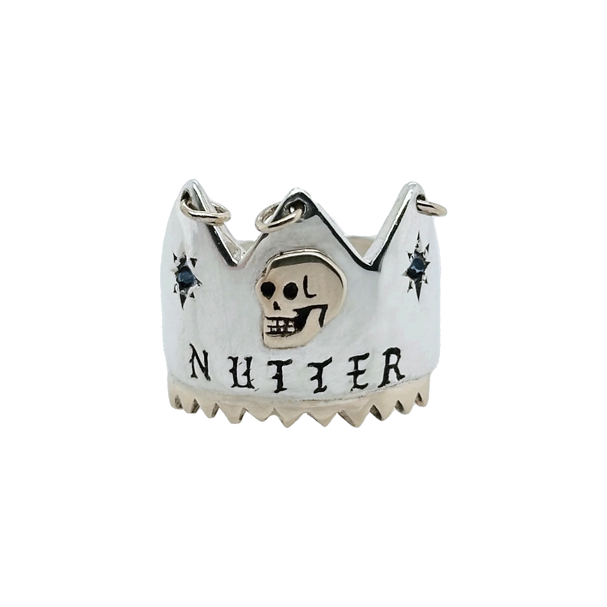 The Nutter Crown Ring with Sapphires and Gold Elements Size Q (US: 8)
