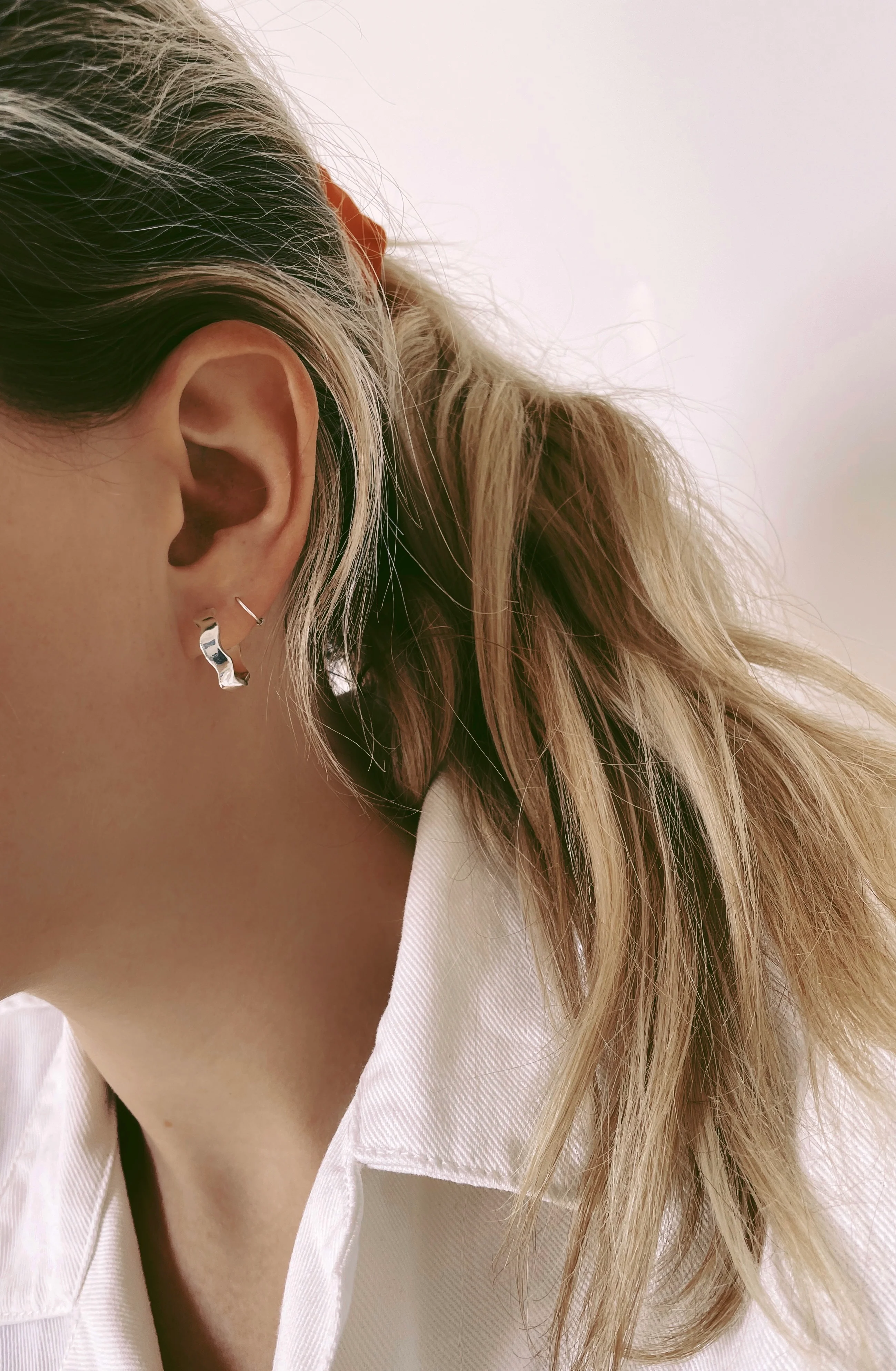 Wavy Hoop Earrings - Image 3