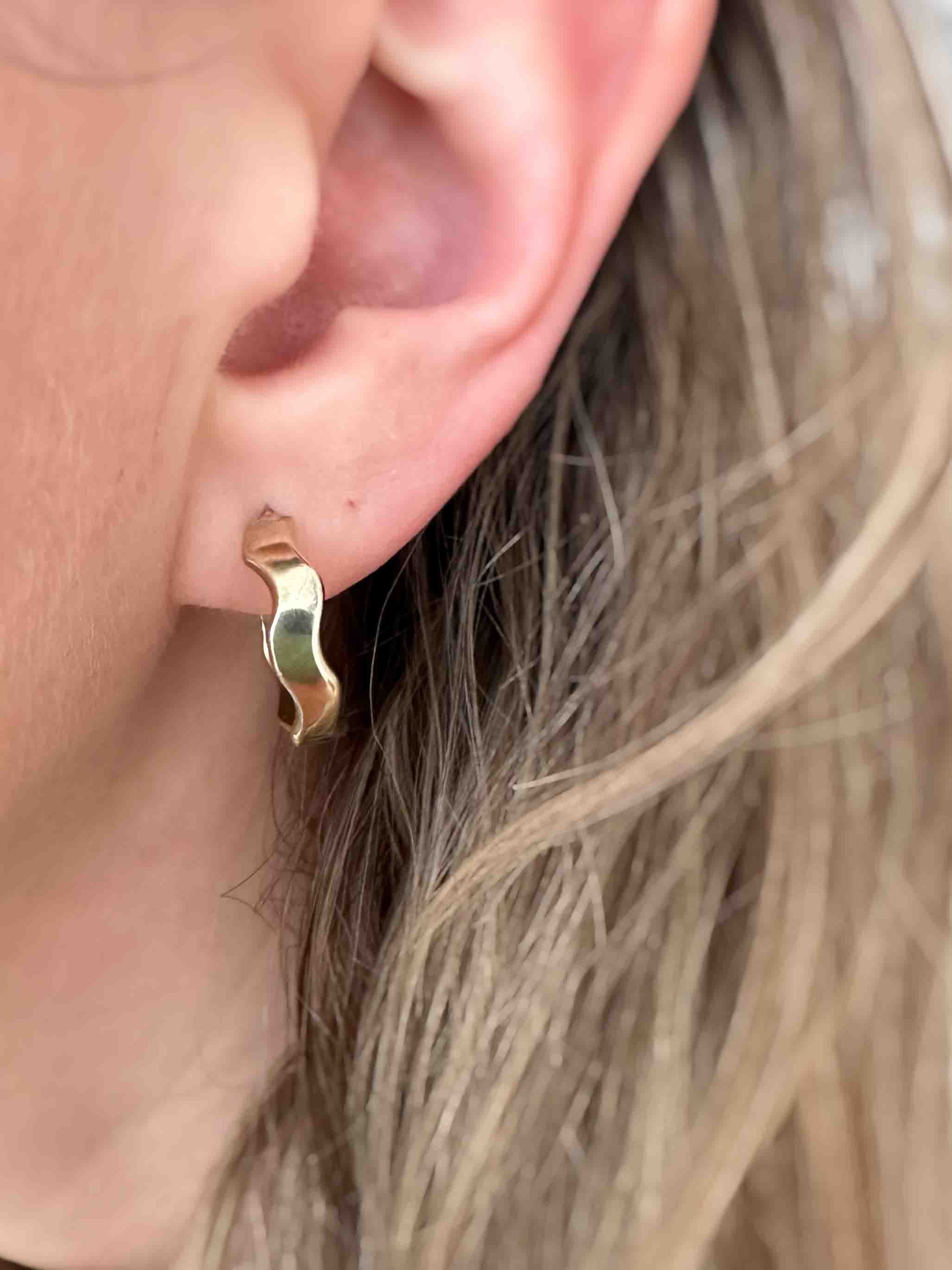 Wavy Hoop Earrings - Image 6