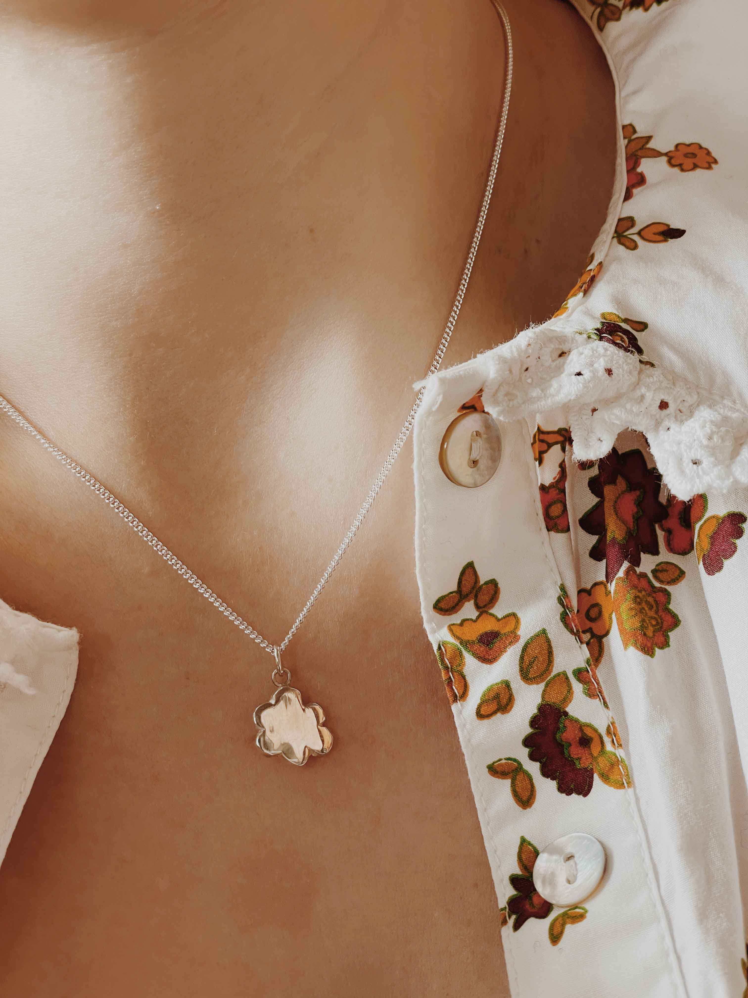 Wonky Flower Charm Necklace - Image 6